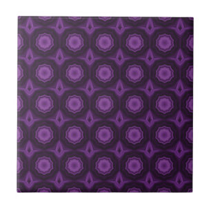 Royal purple pattern geometric design  ceramic tile