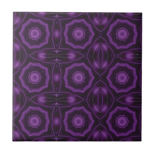 Royal purple pattern geometric design ceramic tile