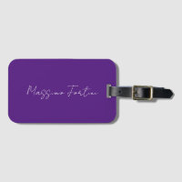 Royal Purple Plain Elegant Minimalist Calligraphy