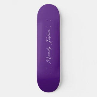 Royal Purple Plain Elegant Minimalist Calligraphy Skateboard
