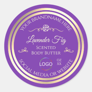 Royal Purple Product Label Gold Frame with Logo