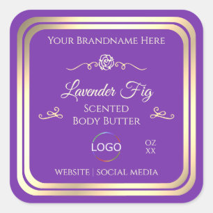 Royal Purple Product Label Gold Frame with Logo