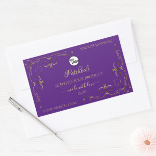 Royal Purple Product Labels Ornate Corner Add Logo