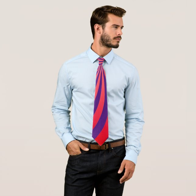 Royal Purple Red Stripe  Tie (In Situ)