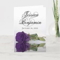 Royal Purple Rose Elegant Romantic Photo Wedding