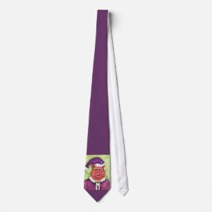 Royal Purple Santa Pig Tie