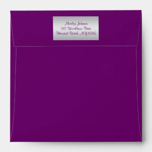 Royal Purple, Silver Square Envelope
