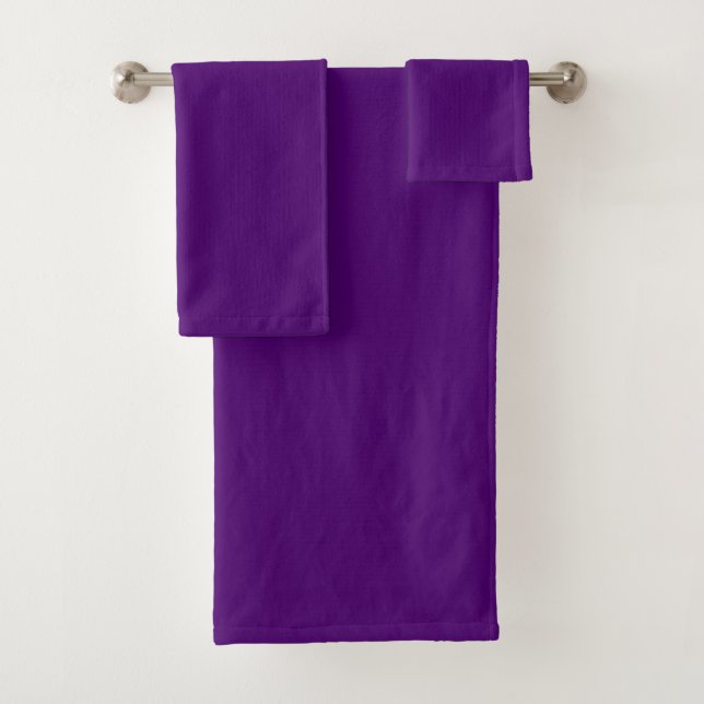Royal purple (solid colour)  bath towel set (Insitu)