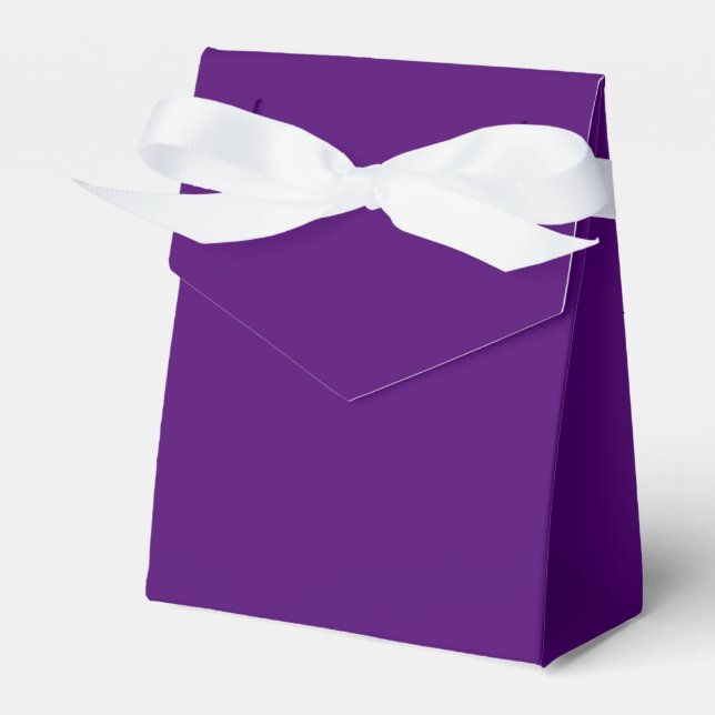 Royal purple (solid colour)  favour box (Front Side)