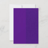 Royal Purple Split‑Glitter Response Card - Custom