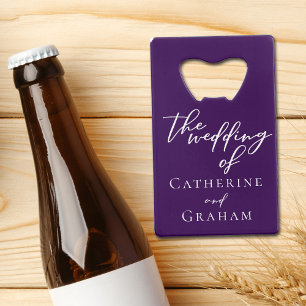 Royal Purple Typography Personalised Wedding