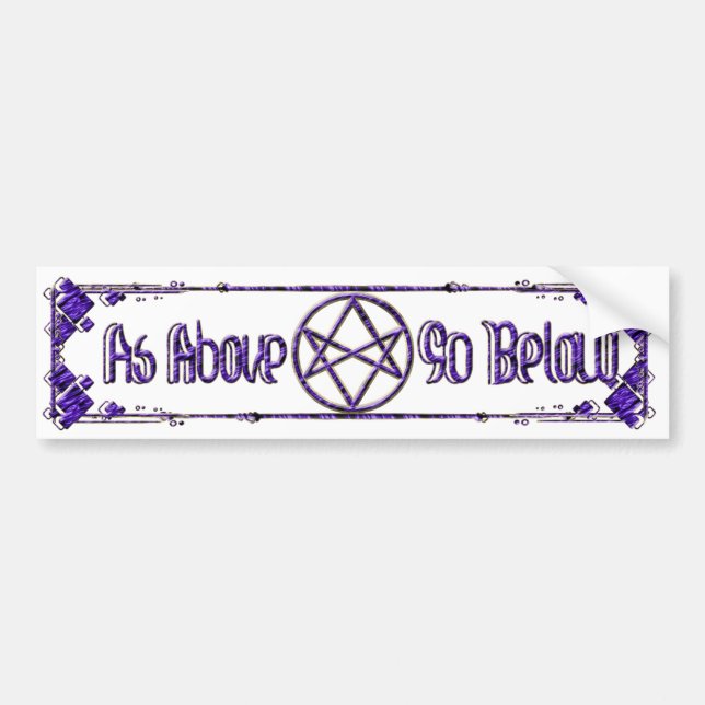 Royal Purple Unicursal Bumper Sticker (Front)