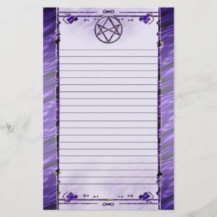 Royal Purple Unicursal Lined Stationery