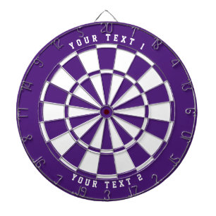 Royal Purple & White   Wide-Spaced Sports Font Dartboard