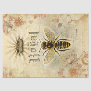 Royal Queen Bee Ephemera Decoupage Tissue Paper