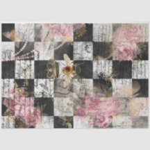 Royal Queen Bee Vintage Decoupage Tissue Paper