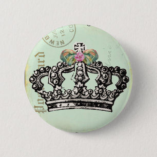 RoYaL QUeeN CRoWN 6 Cm Round Badge