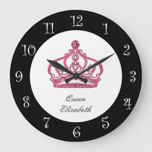 Royal Queen Monogram Wall Clock