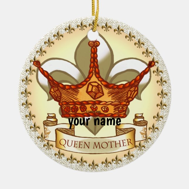 Royal Queen Mother custom  Ceramic Ornament (Front)
