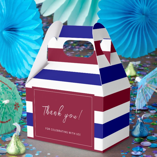 Royal Red and Blue Wedding Theme Favour Box (Party)