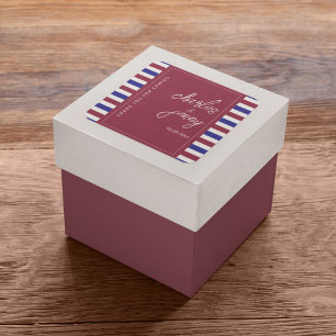 Royal Red and Blue Wedding Theme Square Sticker