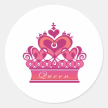 Royal Red Pink Queen's Heart Crown