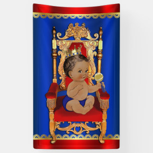 Royal Regal Fancy Ethnic Prince Boy Baby Shower Banner