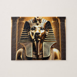**"Royal Roar: The Golden Pharaoh Lion"** Jigsaw Puzzle