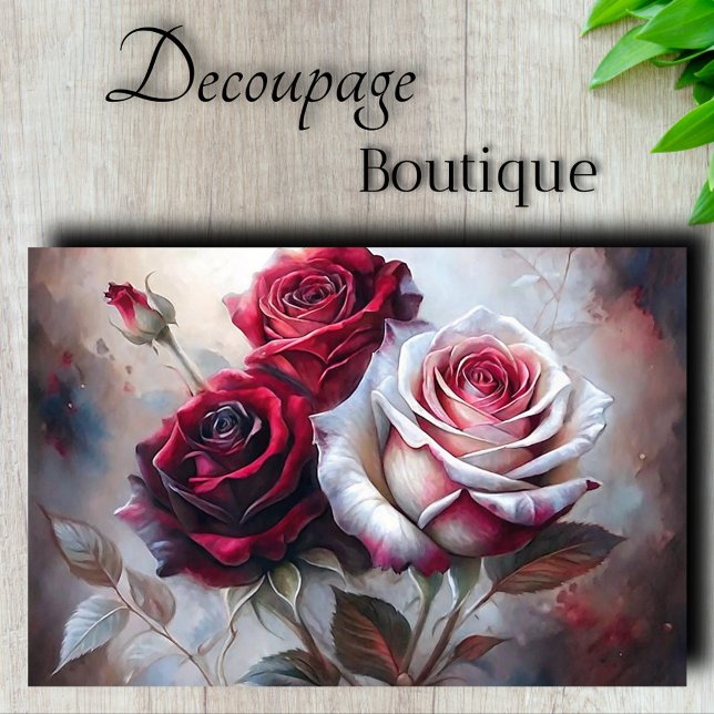 Royal Rose Romance Decoupage Tissue Paper (Royal Rose Romance Decoupage Tissue Paper)
