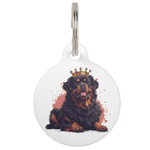 Royal Rottweiler Dog Queen Crown Pet Tag