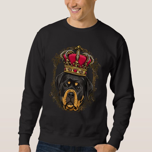 Royal Rottweiler King Queen Princess Rottie Pet Do Sweatshirt (Front)