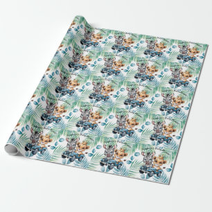 Royal Safari Ride Boy Baby Shower Wrapping Paper
