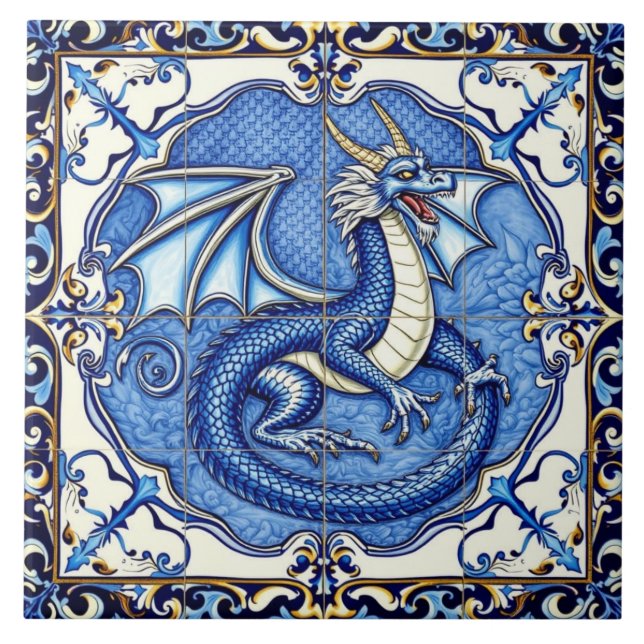 royal sapphire dragon tile (Front)