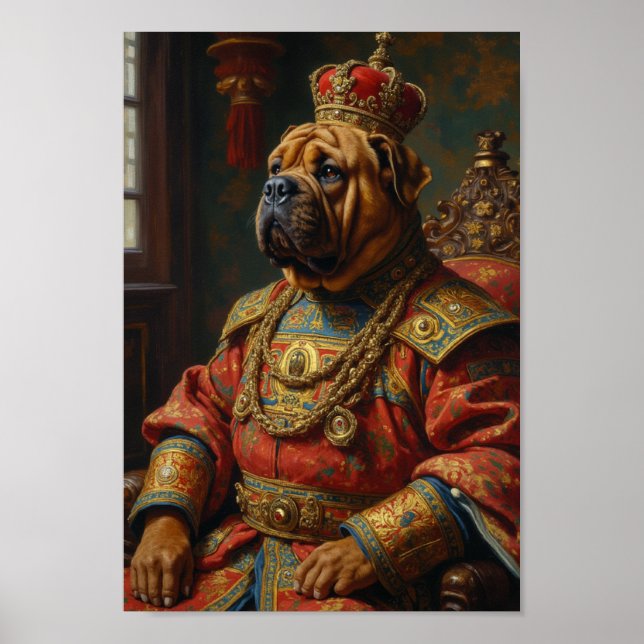 Royal Shar-Pei Portrait Poster (Front)
