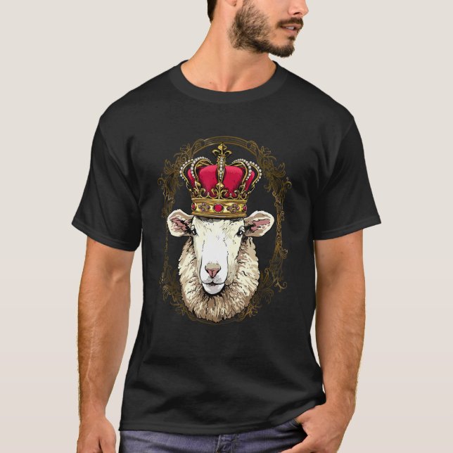 Royal Sheep King Queen Princess Lamb Farm Animal S T-Shirt (Front)
