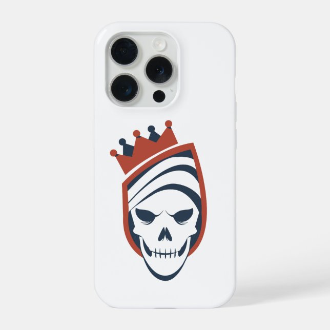 Royal Skull Shield iPhone 15 Pro Case (Back)
