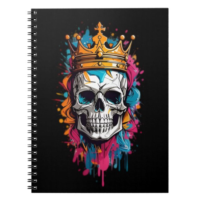 Royal Skull Spiral Notebook  (Front)