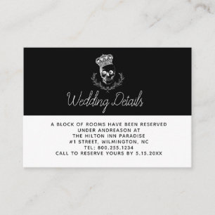 Royal Skull Wedding Details Enclosure Card