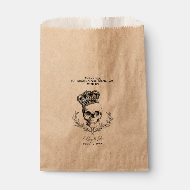 Royal Skull Wedding Favour Favour Bag (Front)