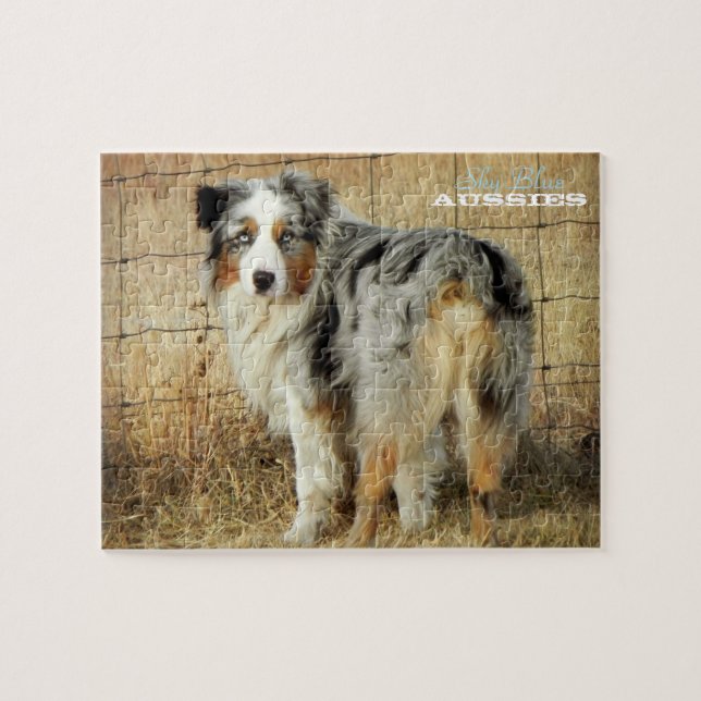 Royal Sky Blue Aussie Puzzle (Horizontal)