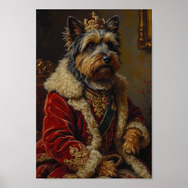 Royal Skye Terrier Portrait Poster (Front)
