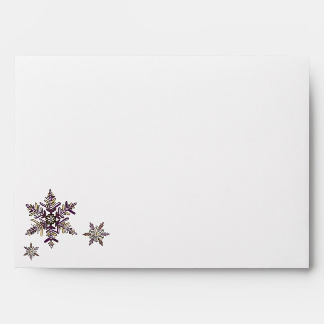 Royal Snowflake Customisable Holiday Envelope (Front)