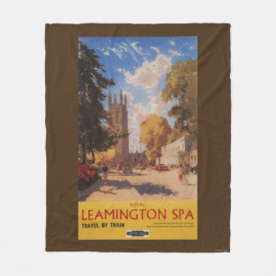 Royal Spa, Street View British Railways Poster Fleece Blanket