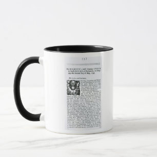 Royal Speech to both Houses of Parliament Mug