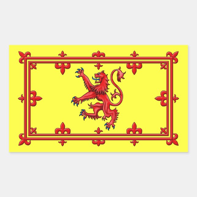 Royal Standard Of Scotland Rectangular Sticker (Front)