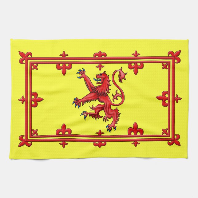 Royal Standard Of Scotland Tea Towel (Horizontal)