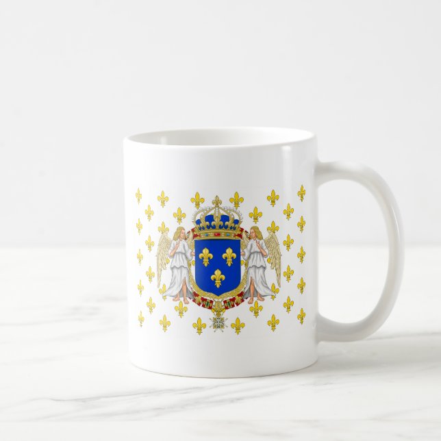 Royal Standard Of The Kingdom Of France, France Coffee Mug (Right)