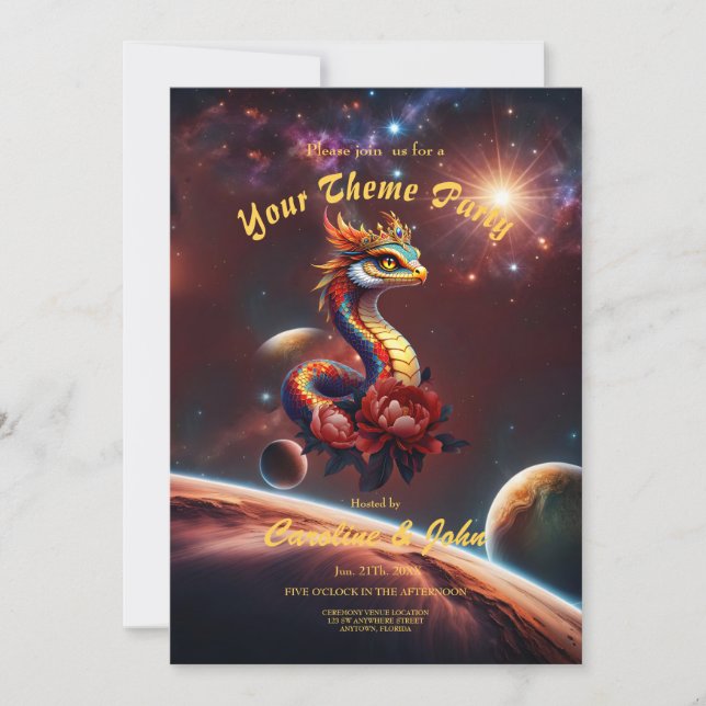 Royal star serpent of the universe invitation (Front)