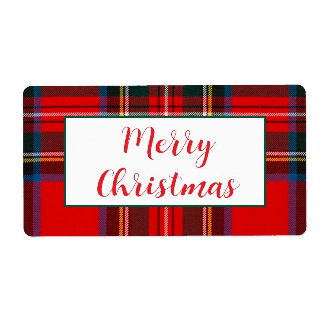Royal Stewart Christmas Plaid PERSONALIZE Red gift (Front)