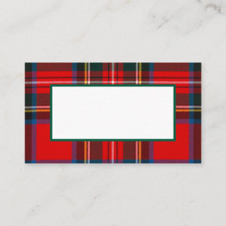 Royal Stewart Christmas Plaid Place Card